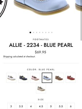 FootMates Allie blue pearl size 10.5